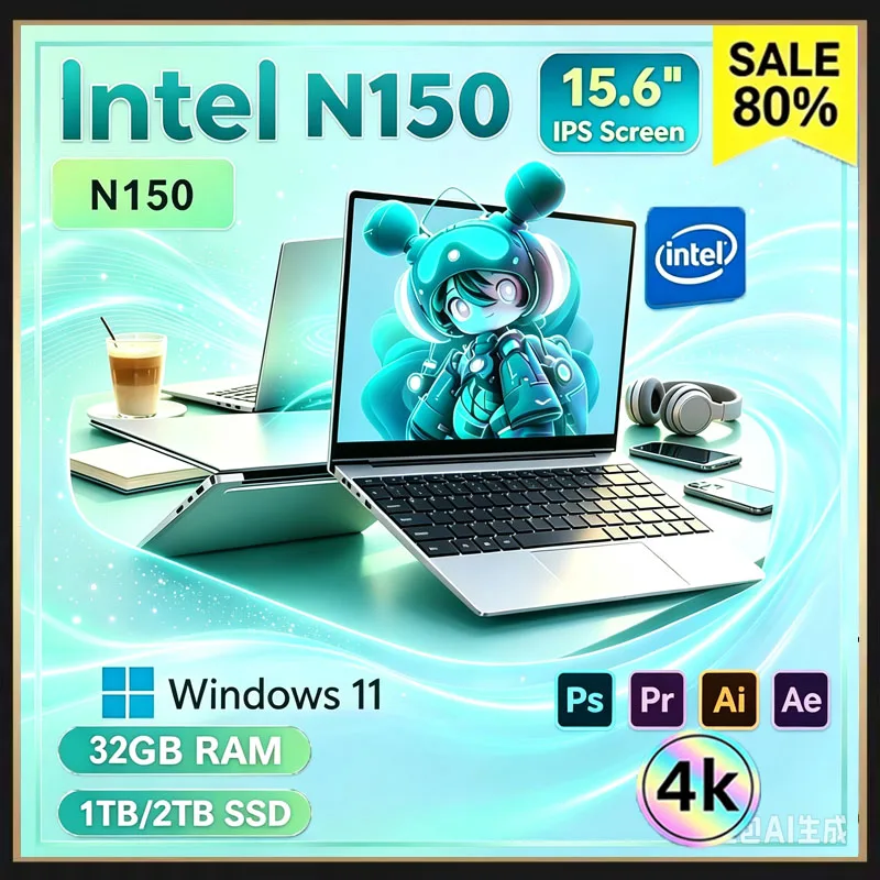 لابتوب محمول من إنتل كور N150  - مراجعة Ddr4 32Gb وسعره